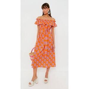 Pink City Prints Tuckernuck Tangerine Buta Print Tallulah Off the Shoulder Dress